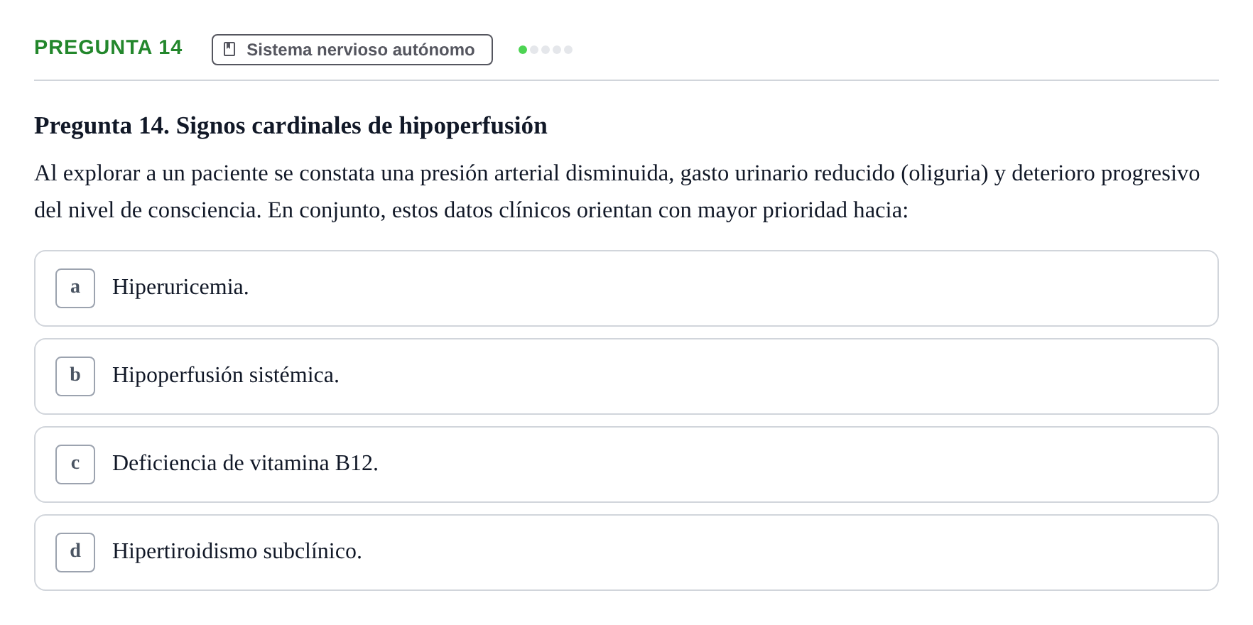 Enunciado: Pregunta 14