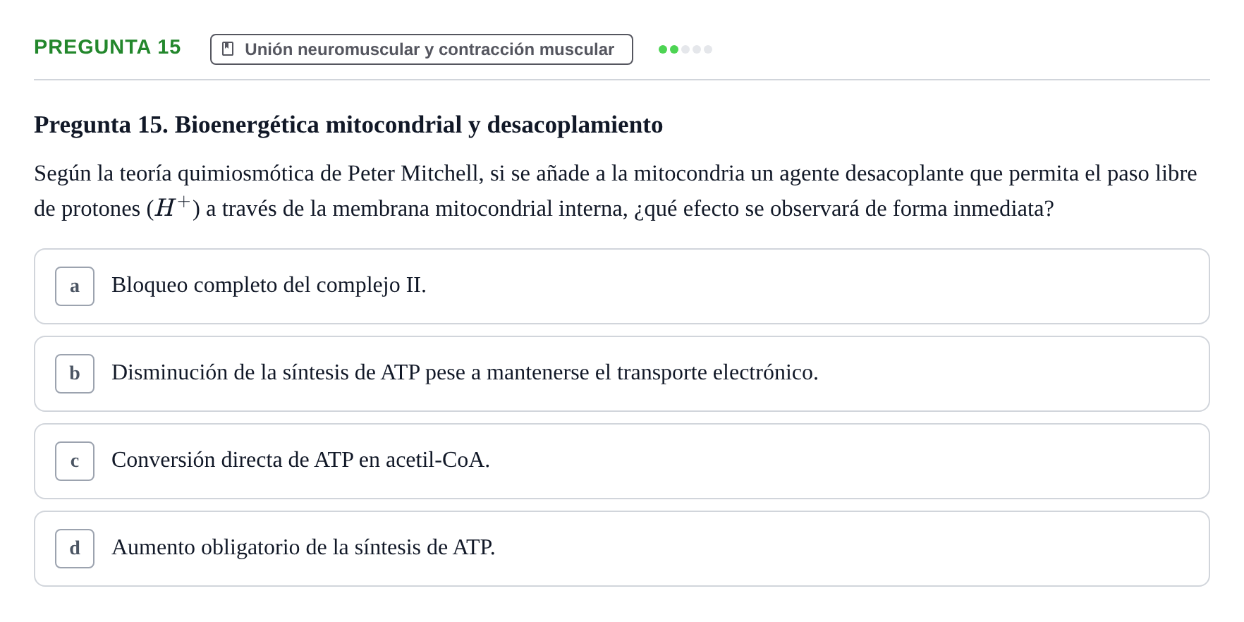 Enunciado: Pregunta 15