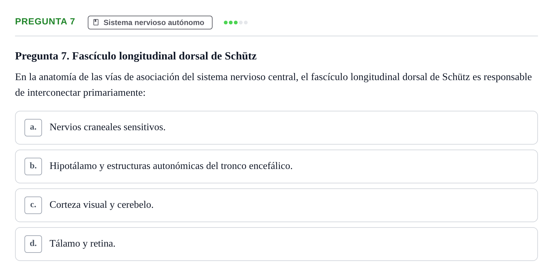 Enunciado: Pregunta 7