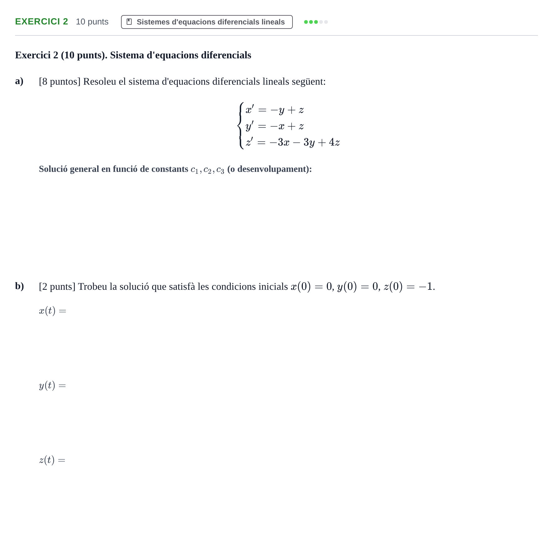 Enunciado: Exercici 2 · Matemáticas I UB 2018