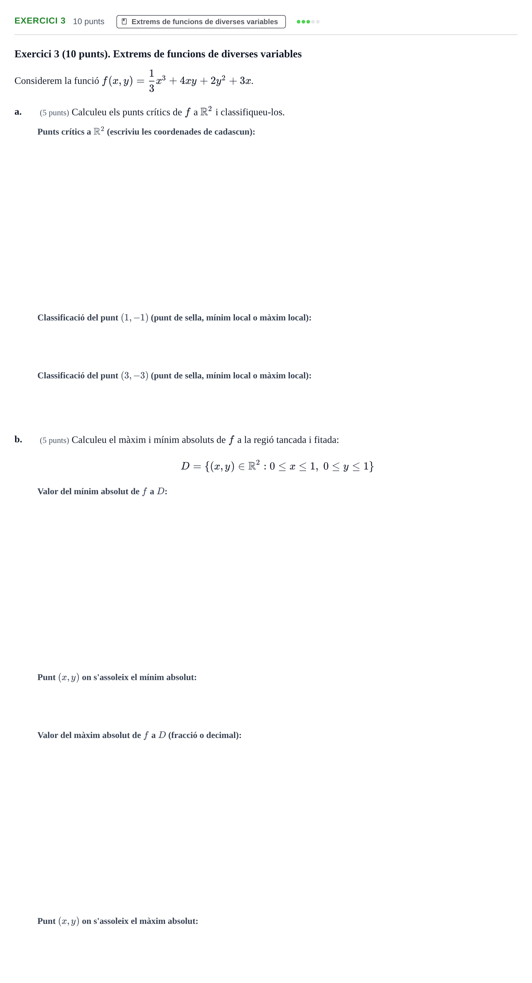 Enunciado: Exercici 3 · Matemáticas I UB 2018