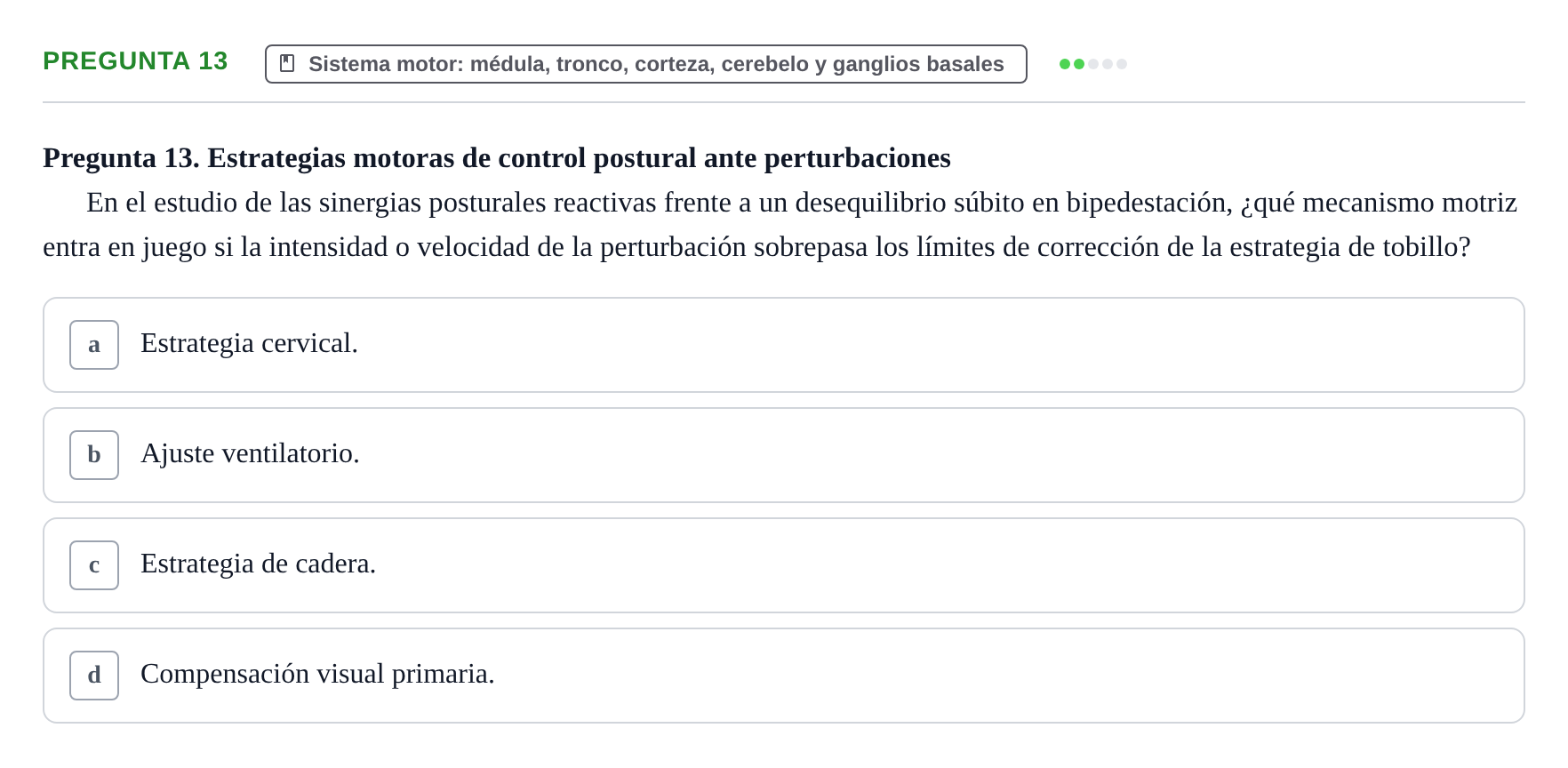 Enunciado: Pregunta 13