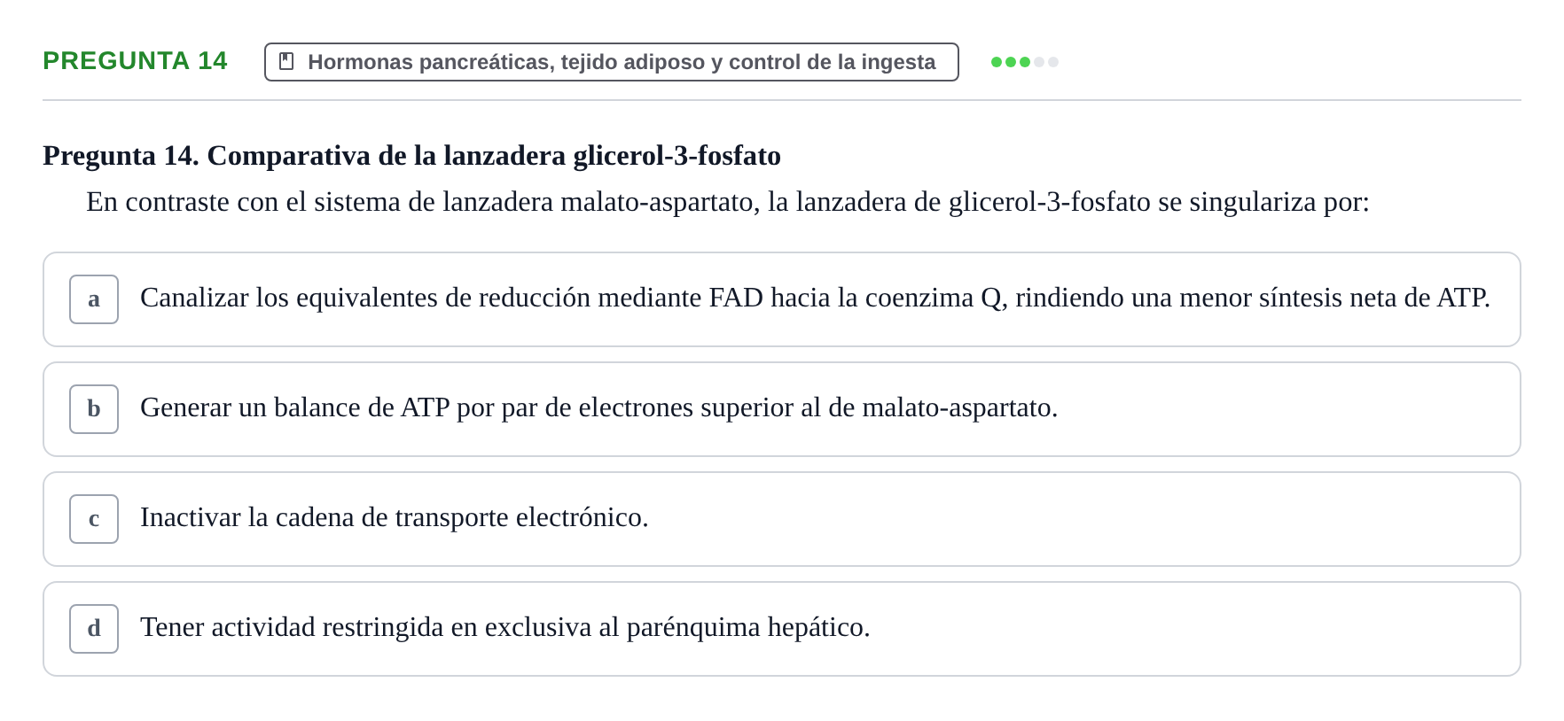 Enunciado: Pregunta 14
