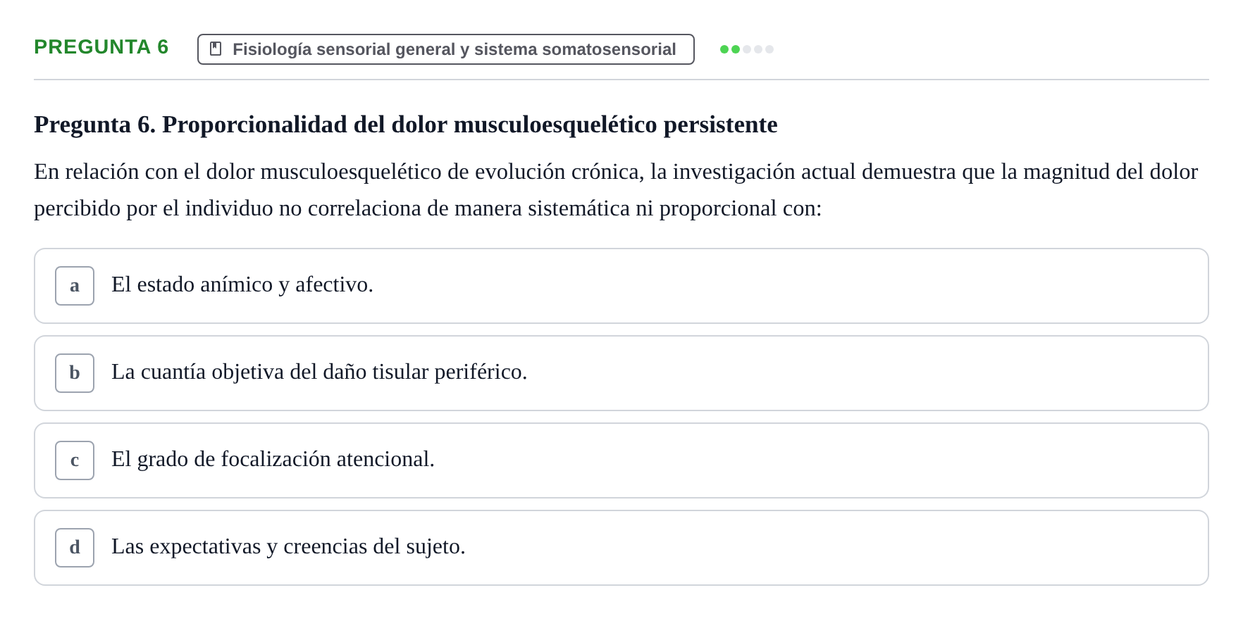 Enunciado: Pregunta 6