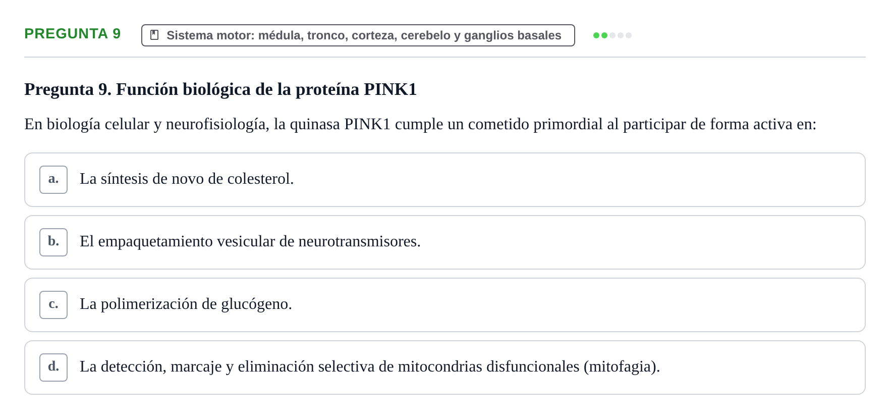 Enunciado: Pregunta 9
