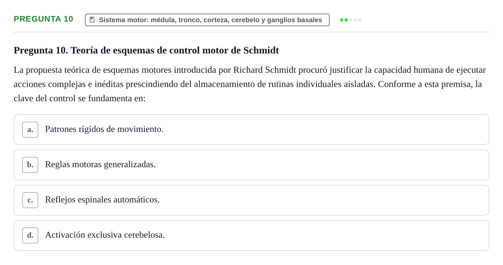 Enunciado: Pregunta 10