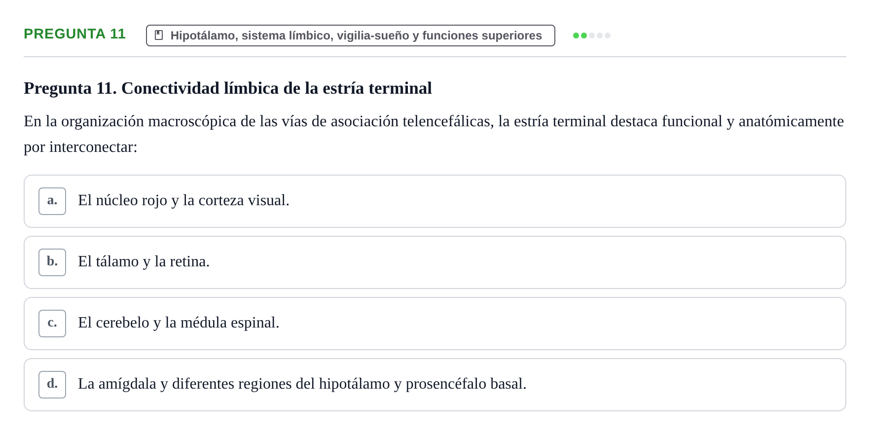 Enunciado: Pregunta 11