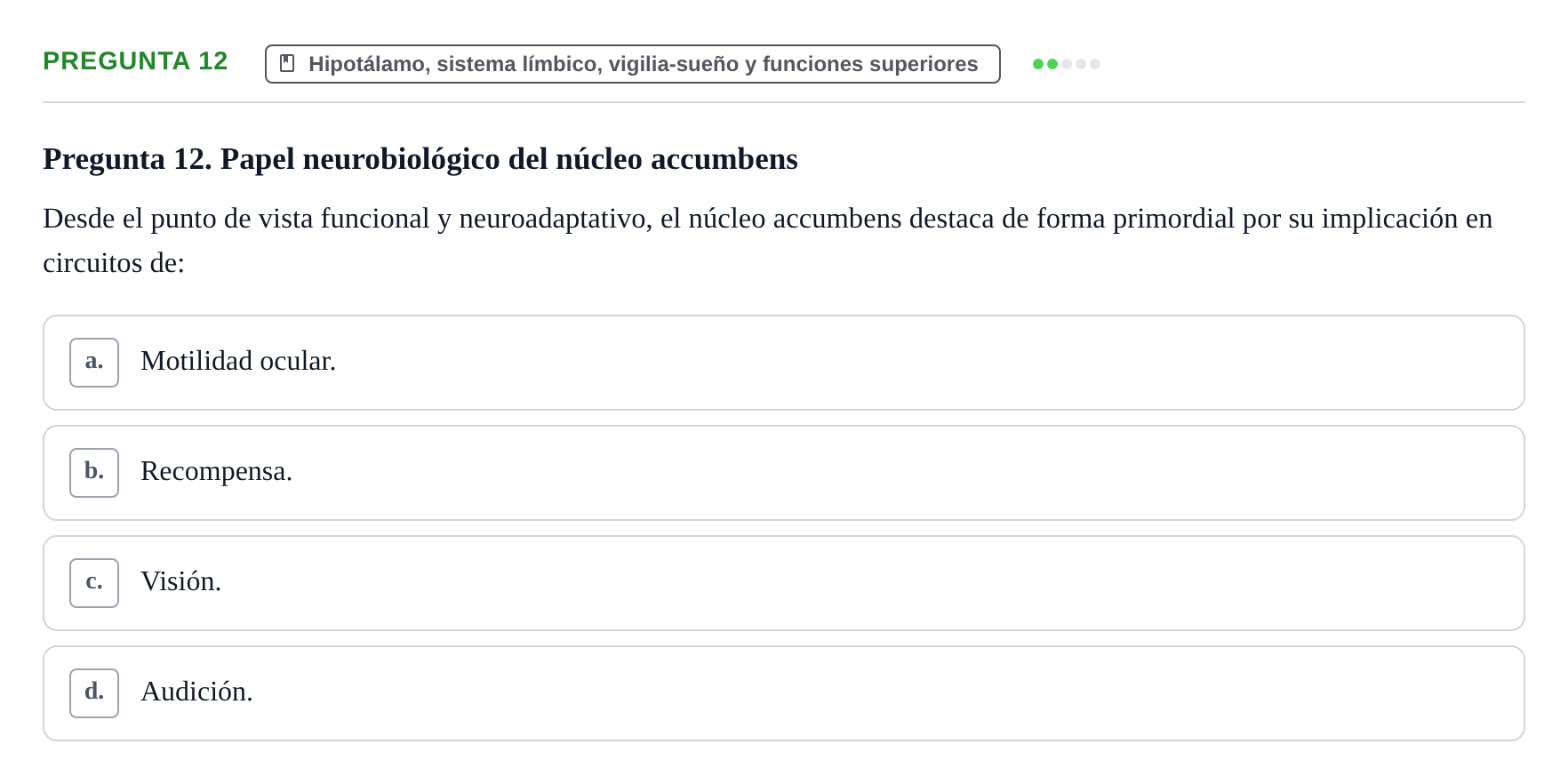 Enunciado: Pregunta 12