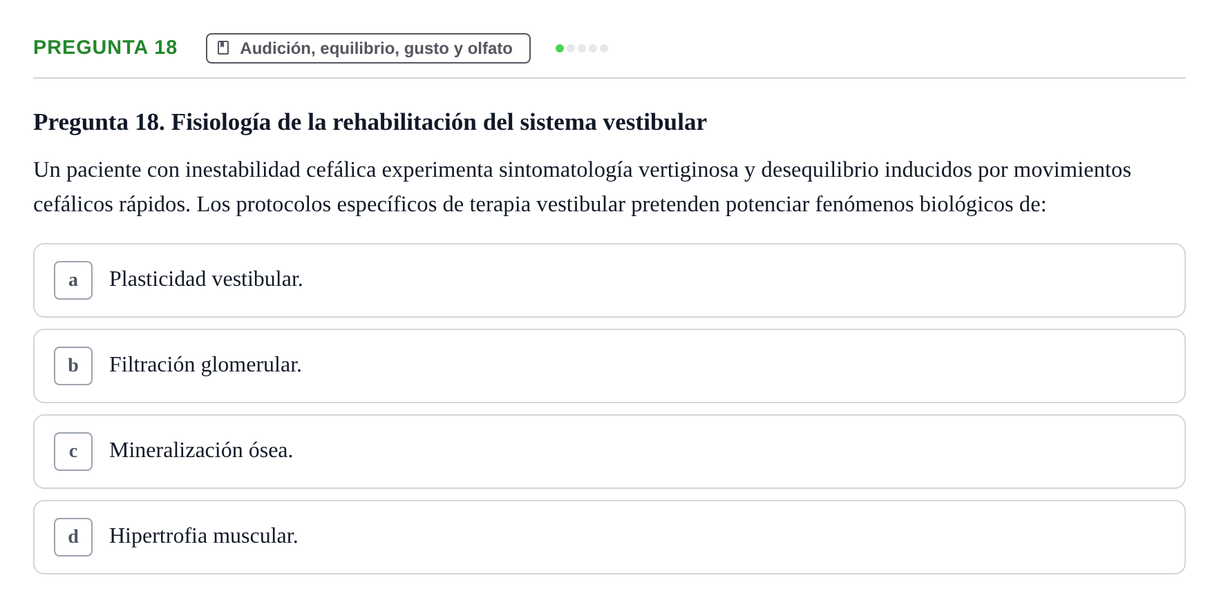 Enunciado: Pregunta 18