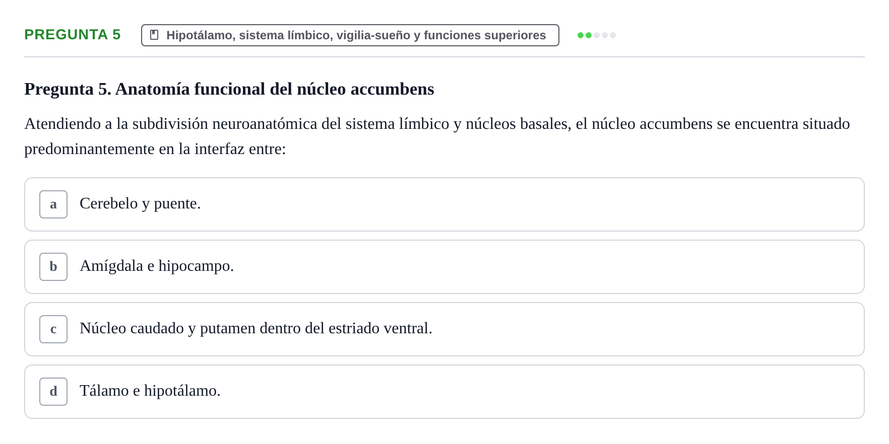 Enunciado: Pregunta 5