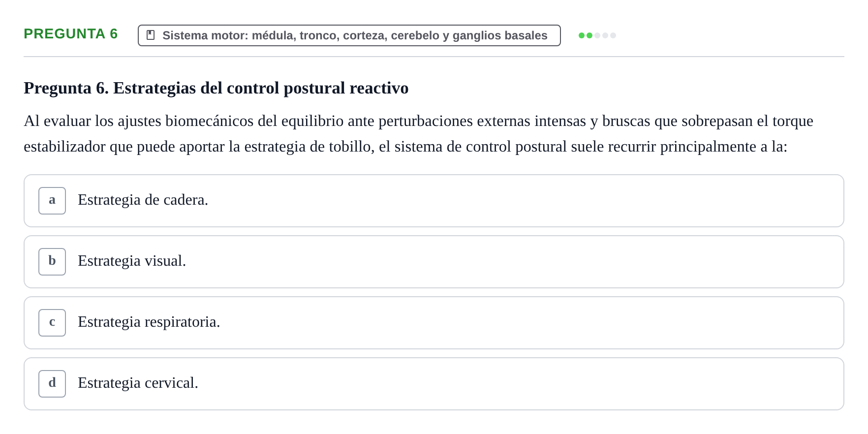 Enunciado: Pregunta 6