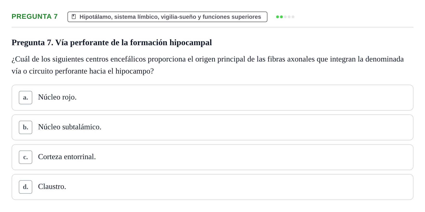 Enunciado: Pregunta 7