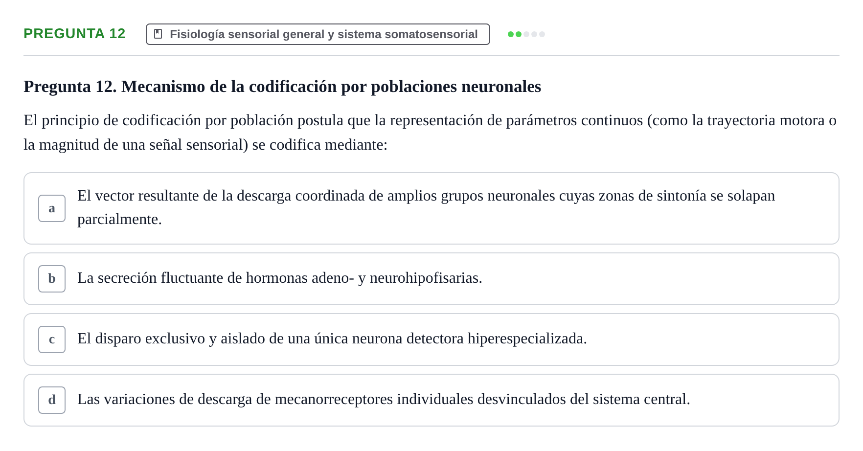 Enunciado: Pregunta 12