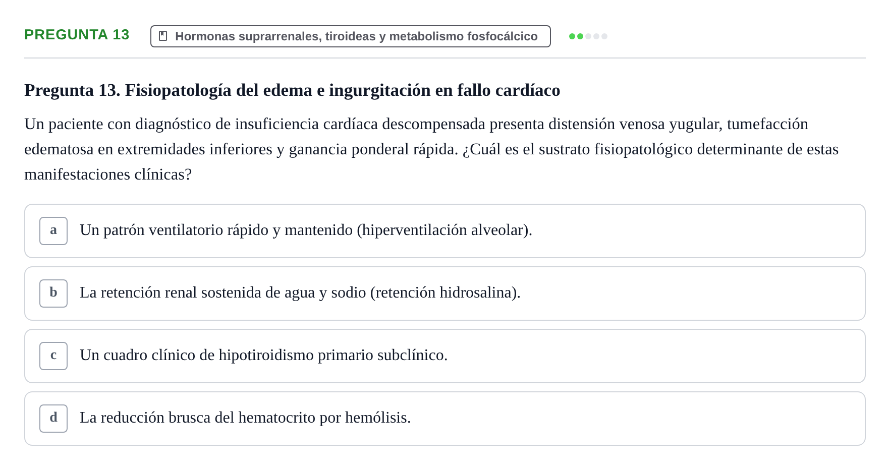 Enunciado: Pregunta 13