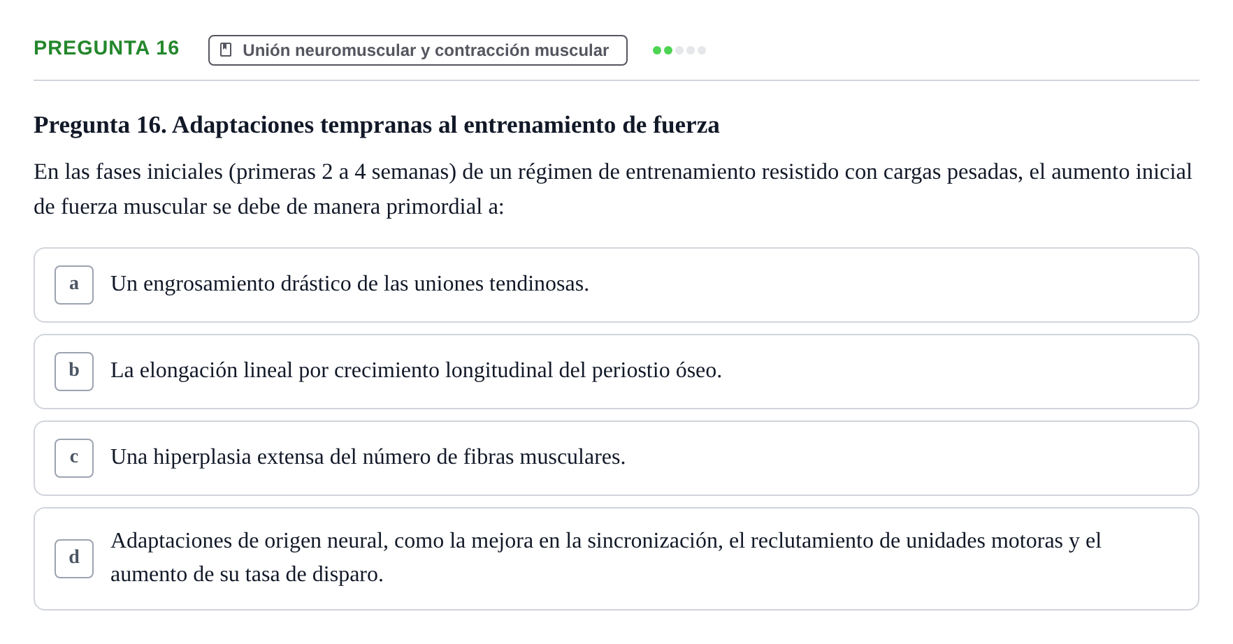 Enunciado: Pregunta 16