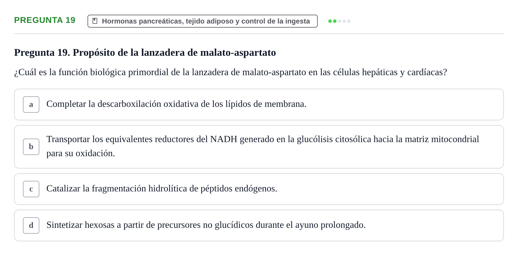 Enunciado: Pregunta 19