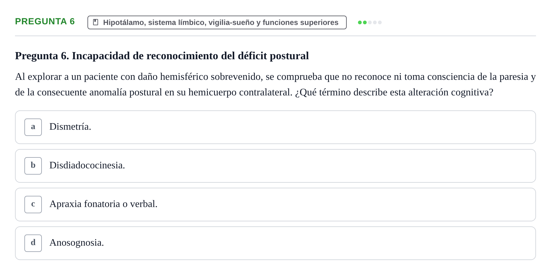 Enunciado: Pregunta 6