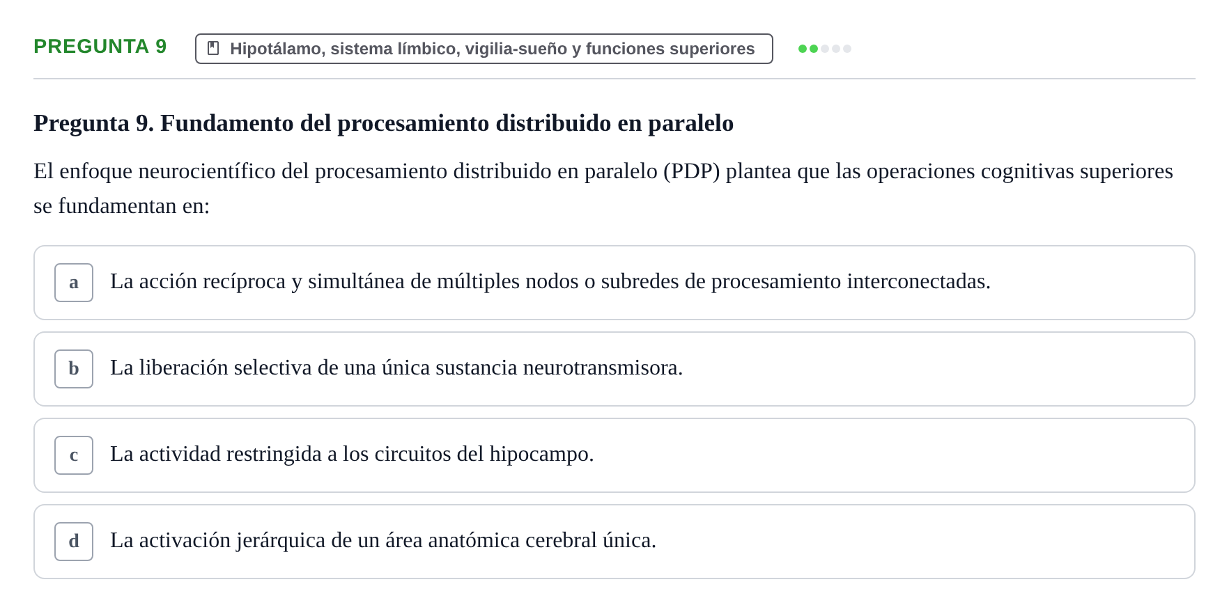 Enunciado: Pregunta 9