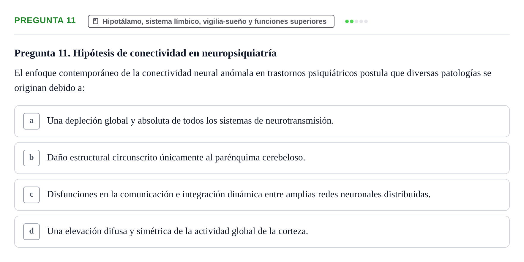 Enunciado: Pregunta 11