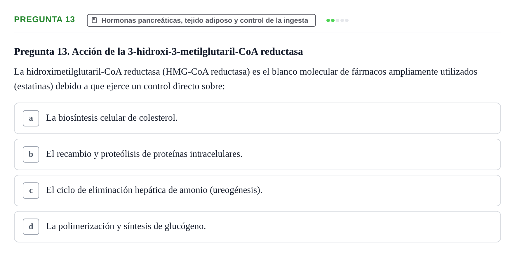 Enunciado: Pregunta 13
