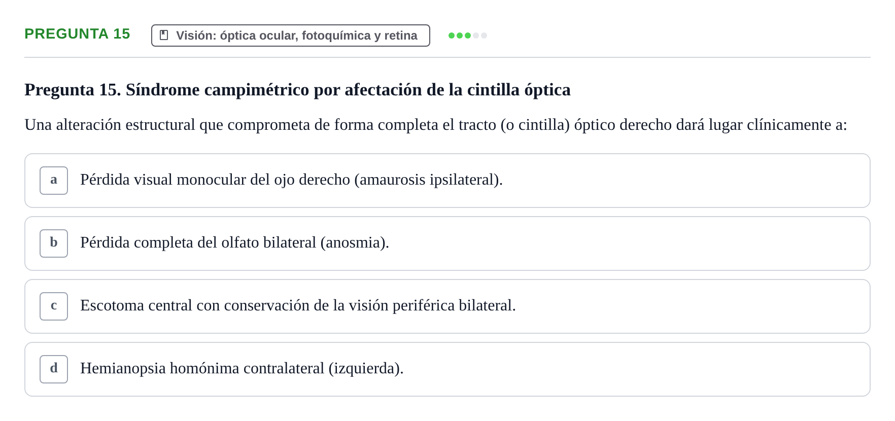 Enunciado: Pregunta 15