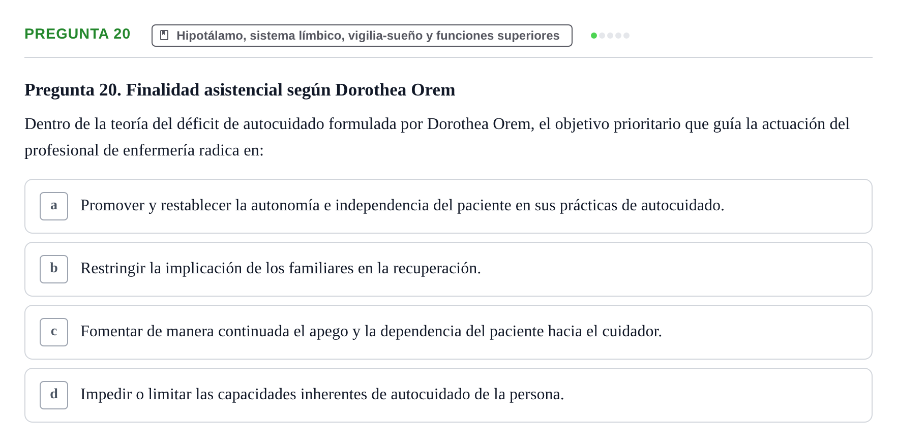 Enunciado: Pregunta 20