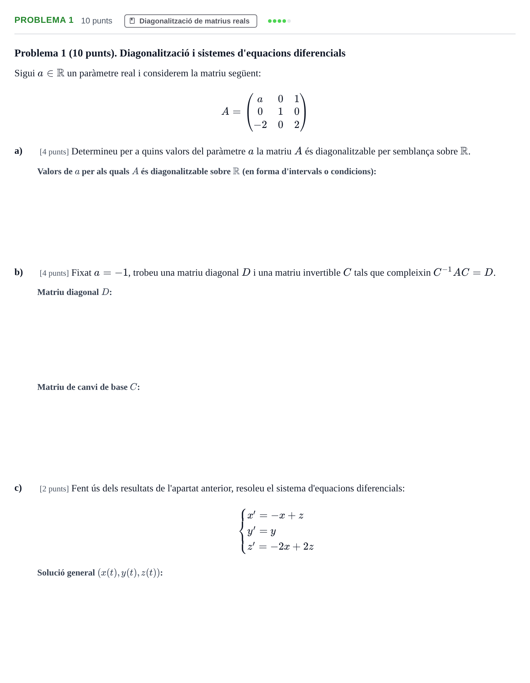 Enunciado: Problema 1 · Matemáticas I UB 2018