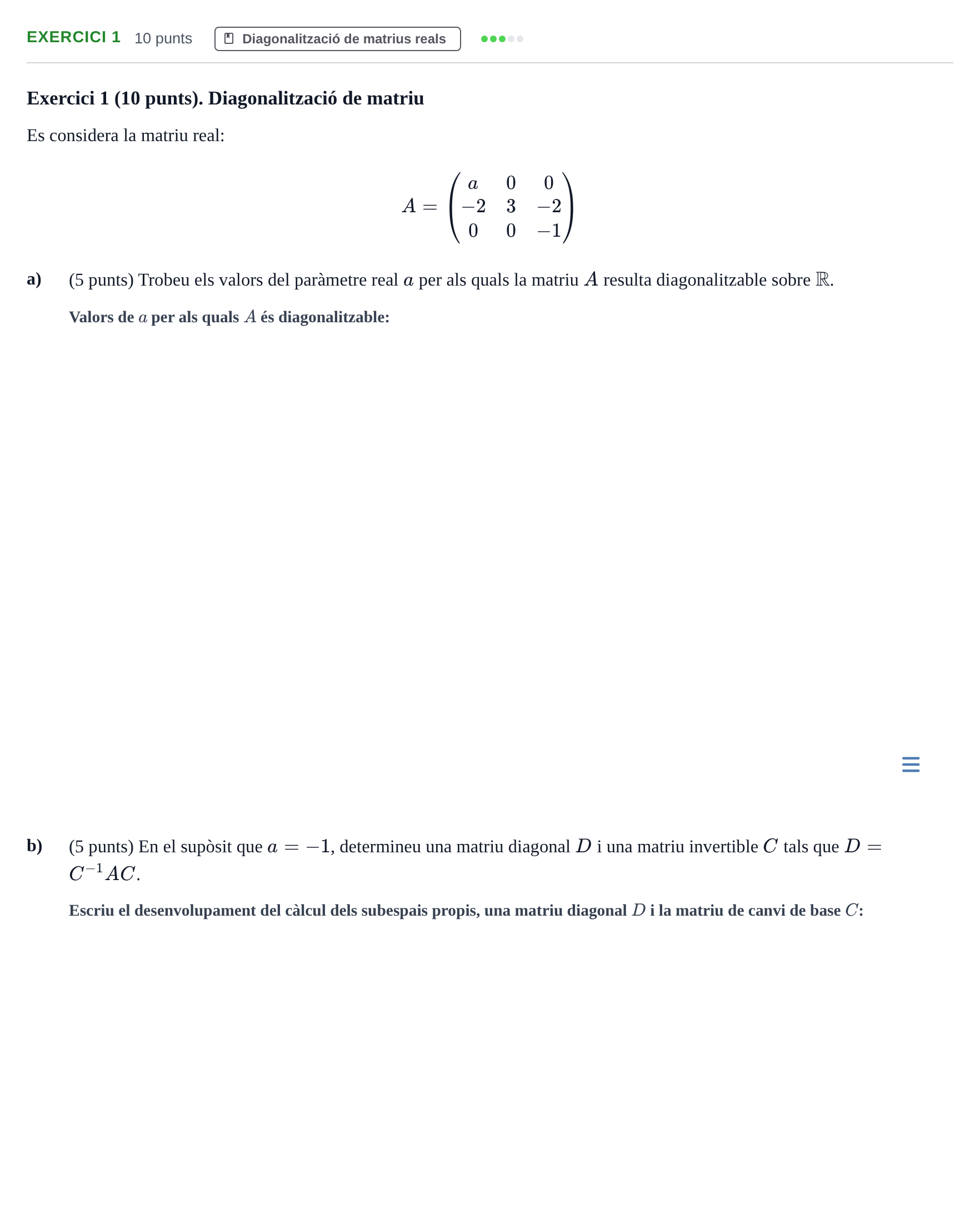 Enunciado: Exercici 1 · Matemáticas I UB 2017