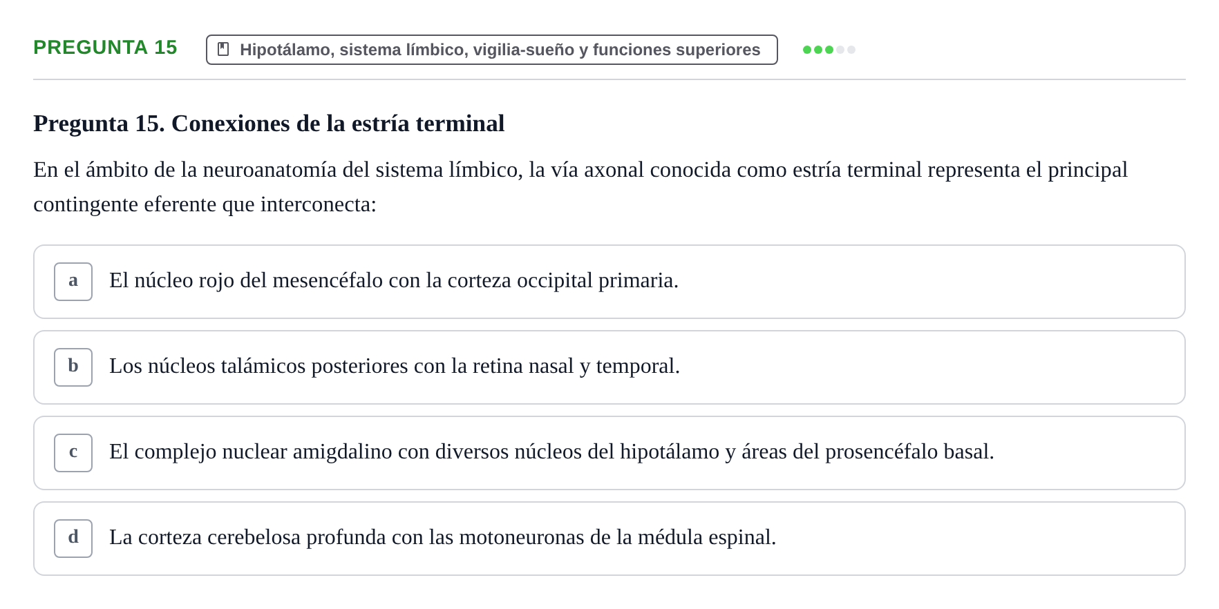 Enunciado: Pregunta 15