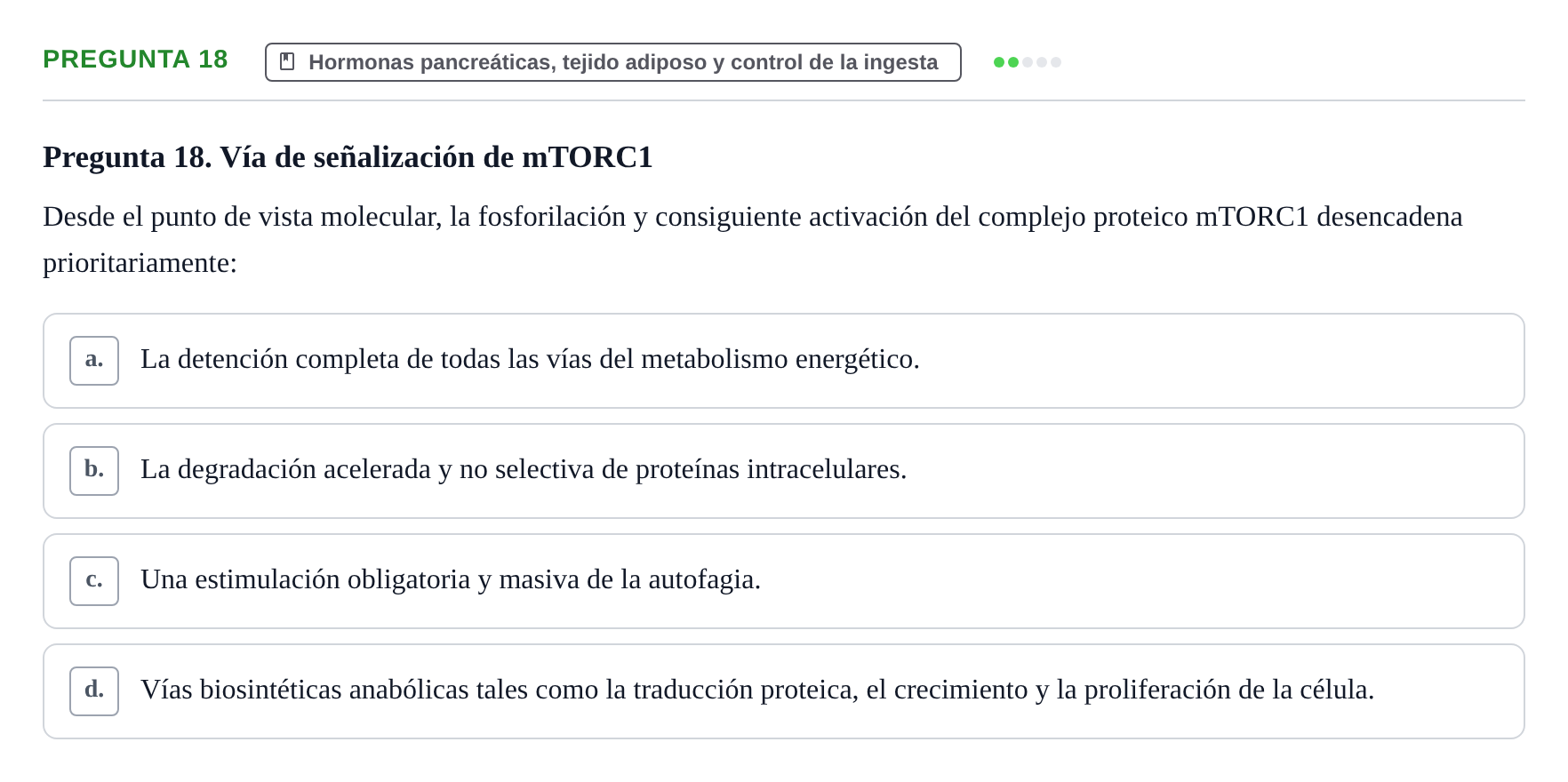 Enunciado: Pregunta 18