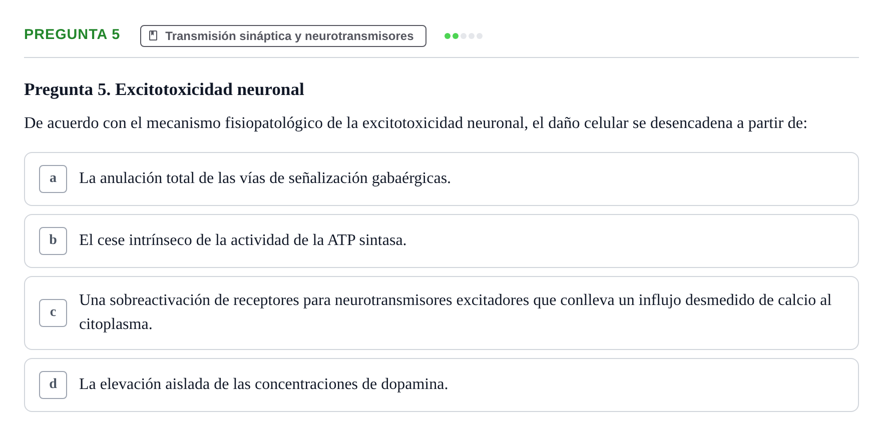 Enunciado: Pregunta 5