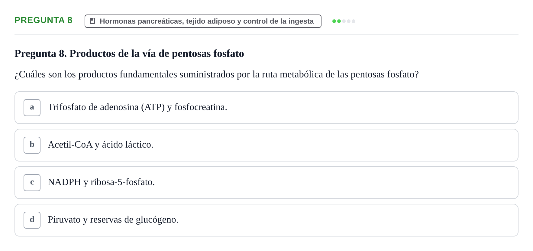Enunciado: Pregunta 8