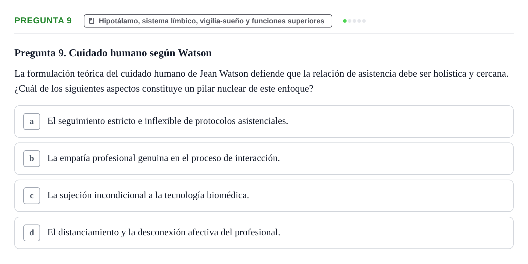 Enunciado: Pregunta 9