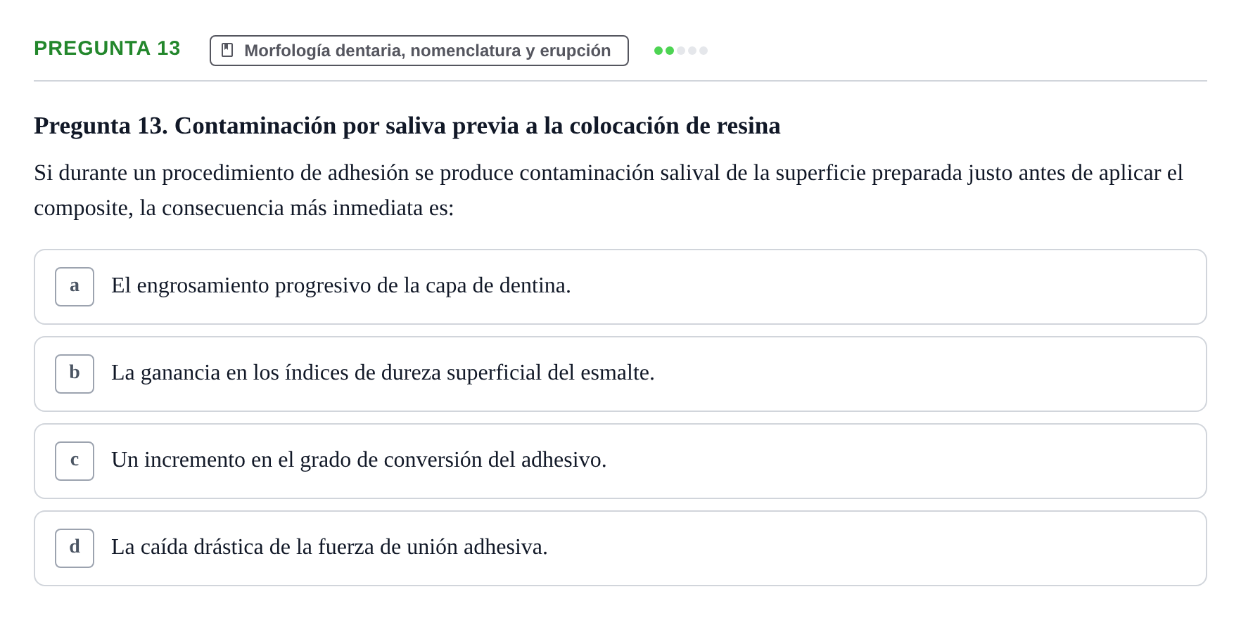 Enunciado: Pregunta 13