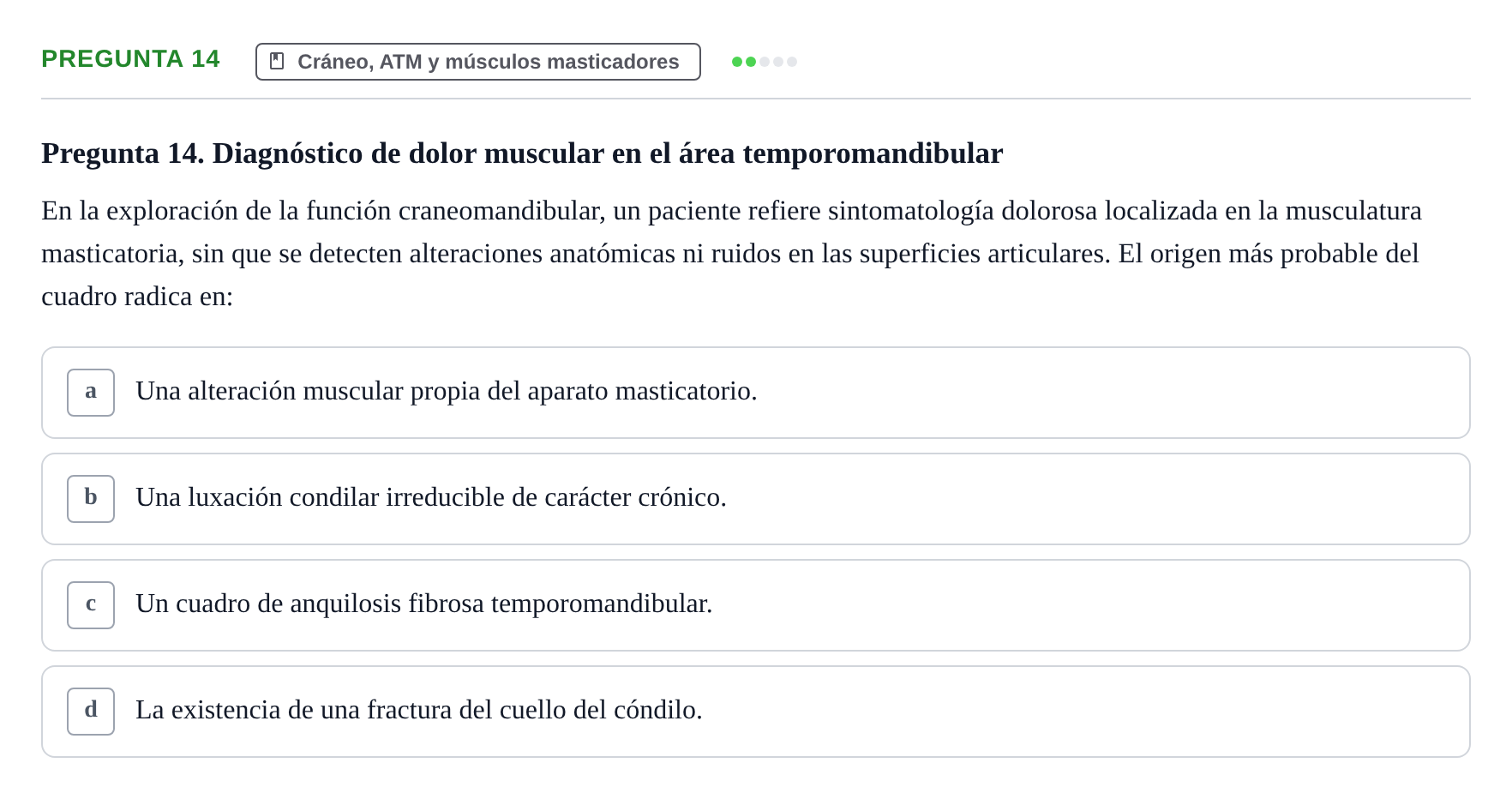 Enunciado: Pregunta 14