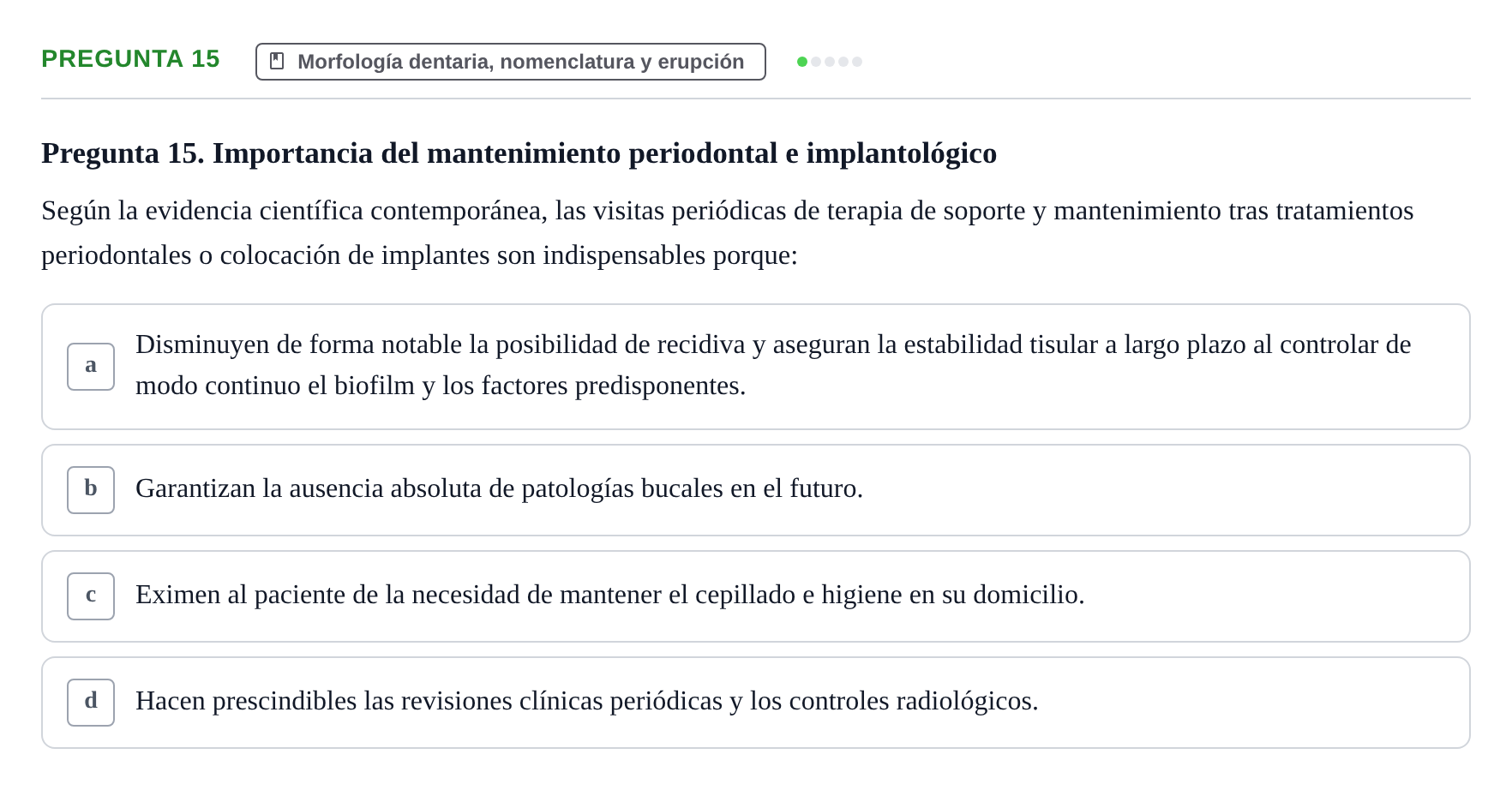Enunciado: Pregunta 15
