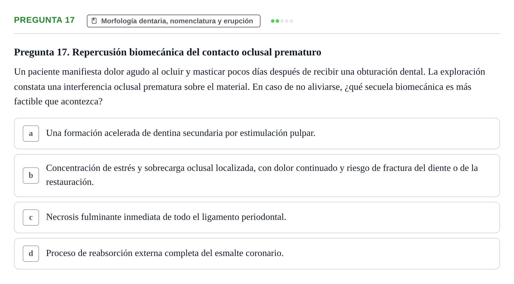 Enunciado: Pregunta 17