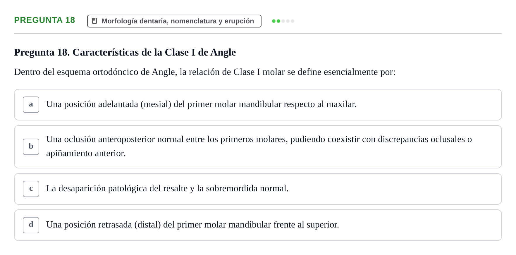 Enunciado: Pregunta 18