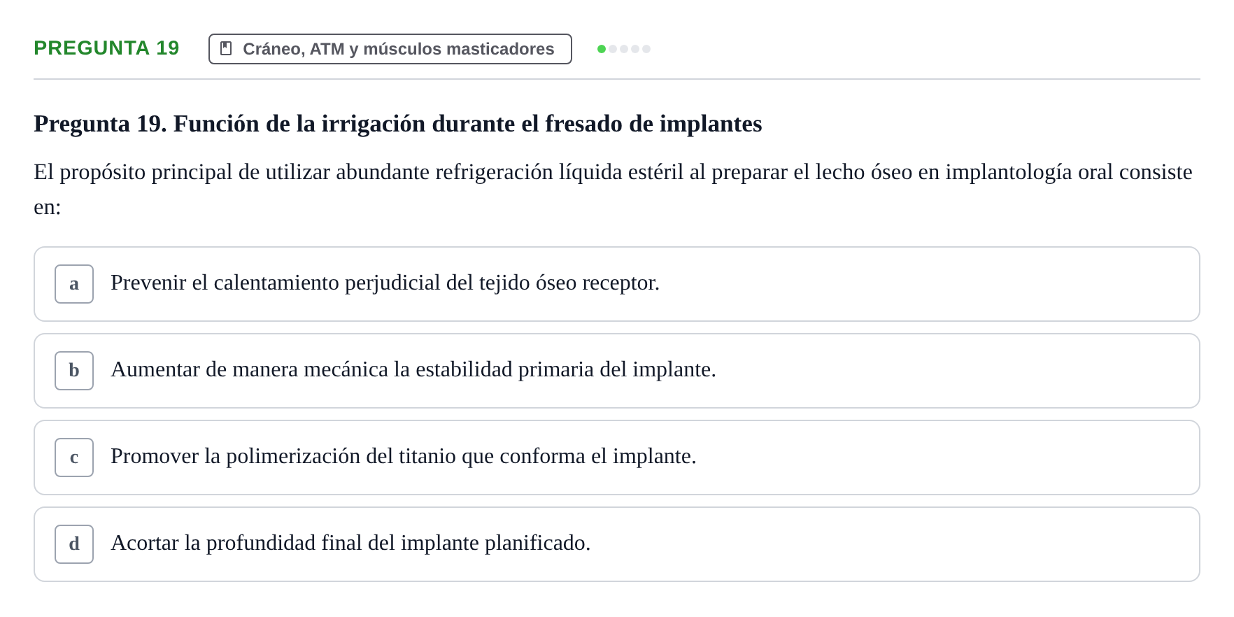 Enunciado: Pregunta 19