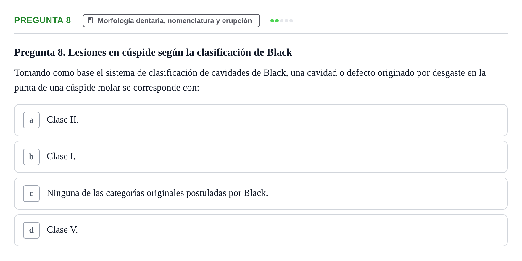 Enunciado: Pregunta 8