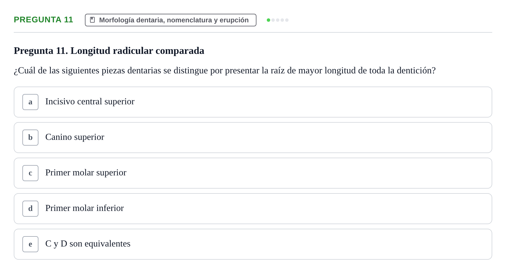 Enunciado: Pregunta 11 · Anatomía Humana UB 2012
