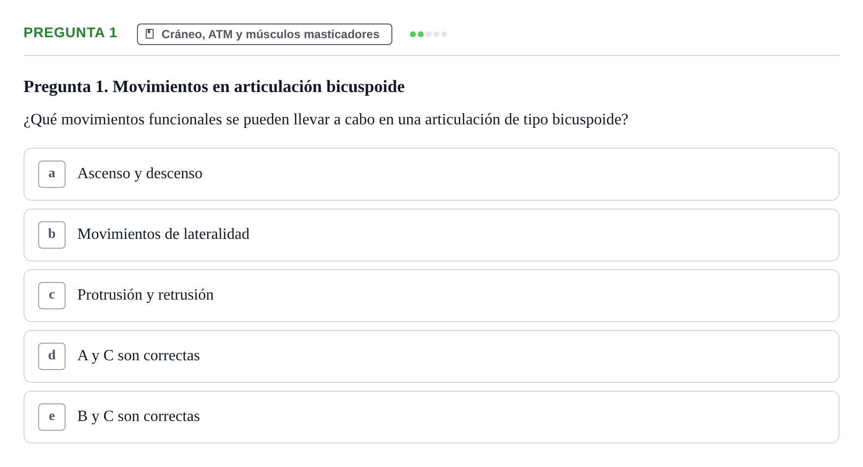 Enunciado: Pregunta 1 · Anatomía Humana UB 2012