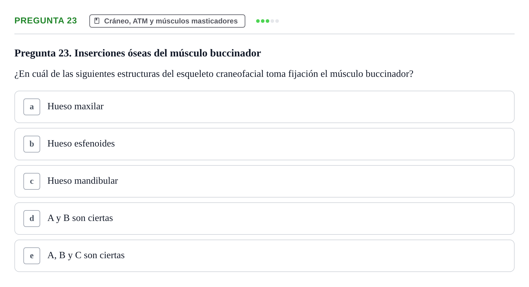 Enunciado: Pregunta 23 · Anatomía Humana UB 2012