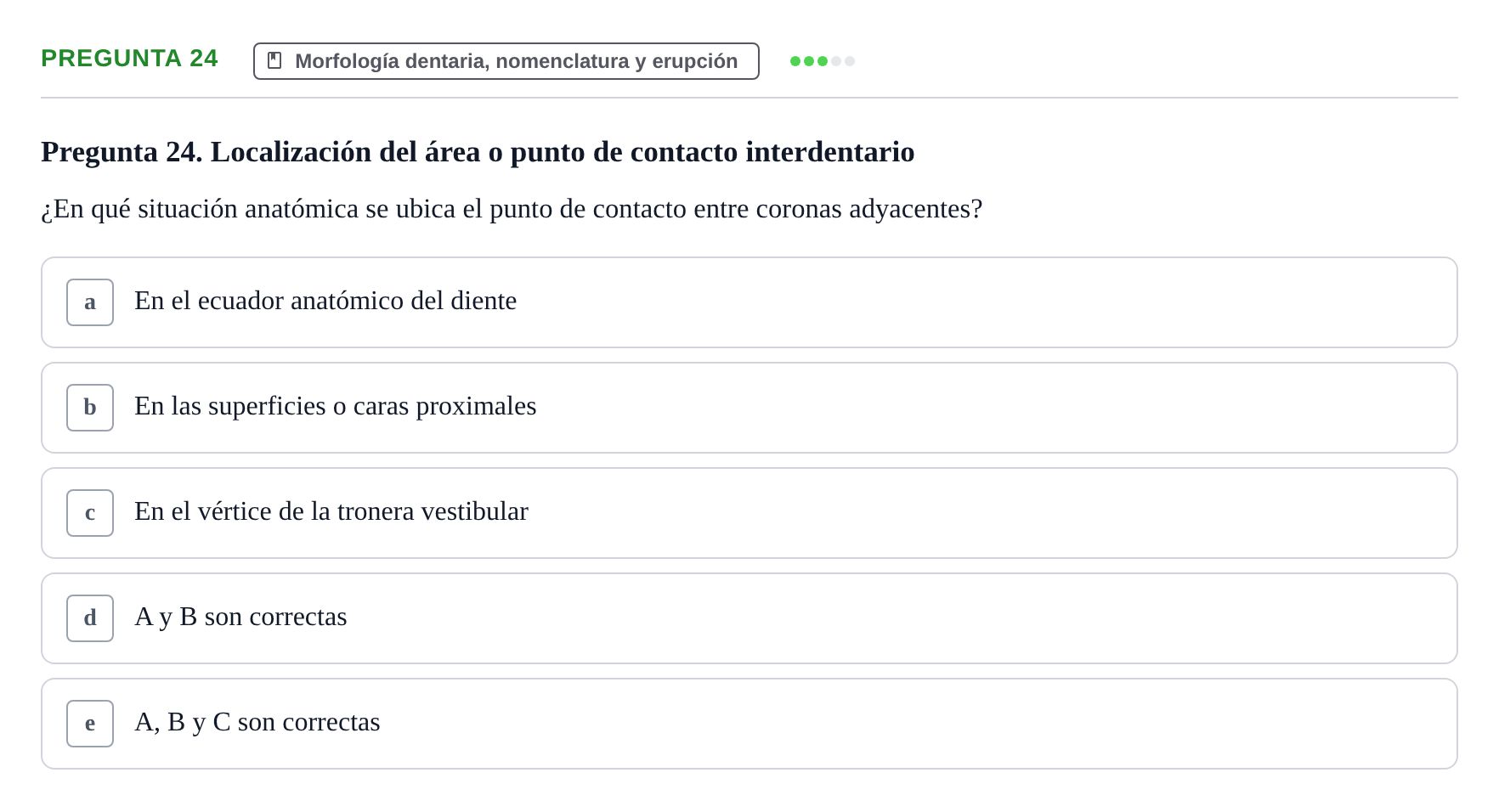 Enunciado: Pregunta 24 · Anatomía Humana UB 2012