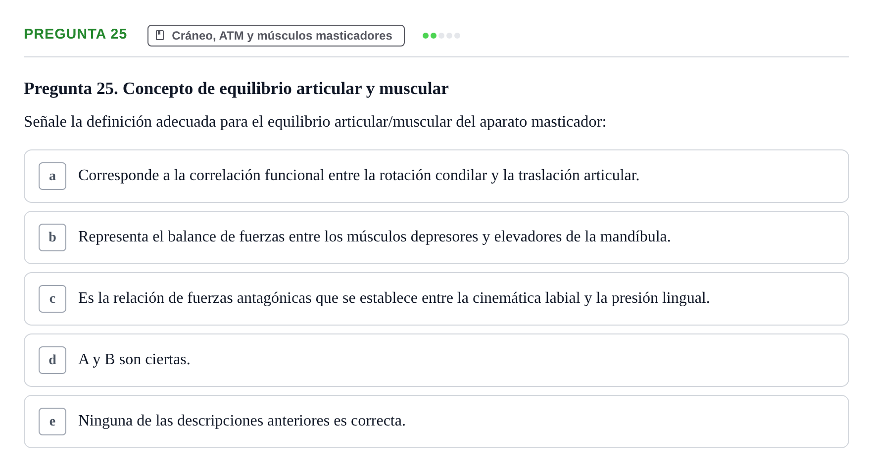Enunciado: Pregunta 25 · Anatomía Humana UB 2012