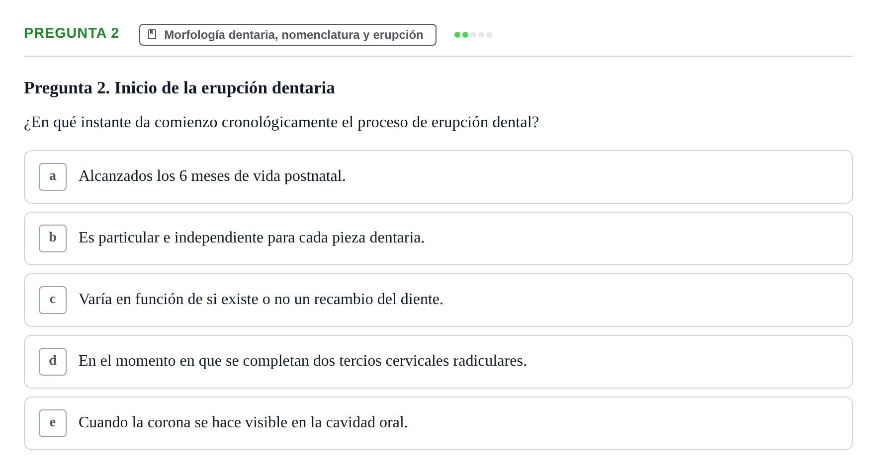 Enunciado: Pregunta 2 · Anatomía Humana UB 2012