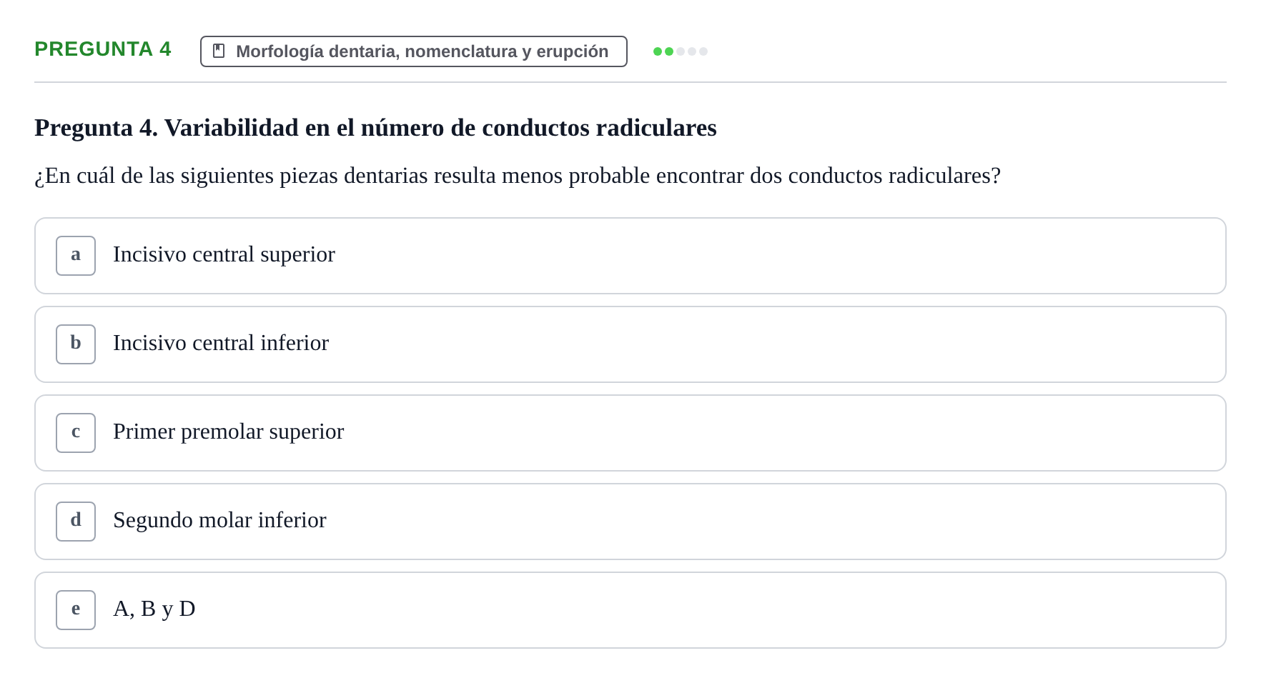 Enunciado: Pregunta 4 · Anatomía Humana UB 2012
