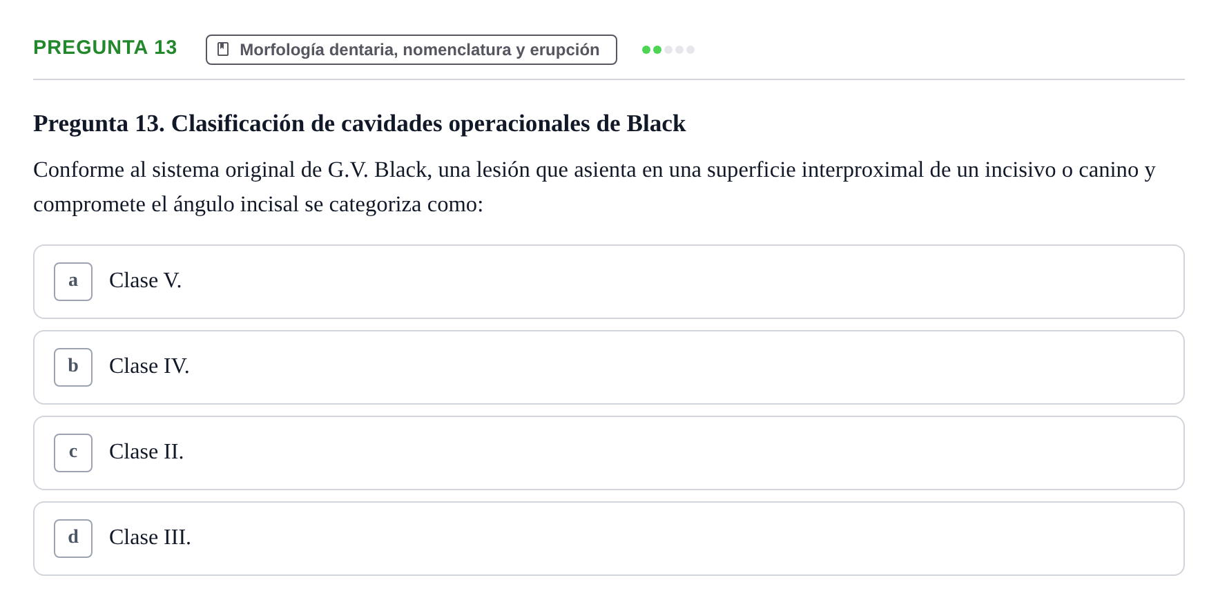 Enunciado: Pregunta 13