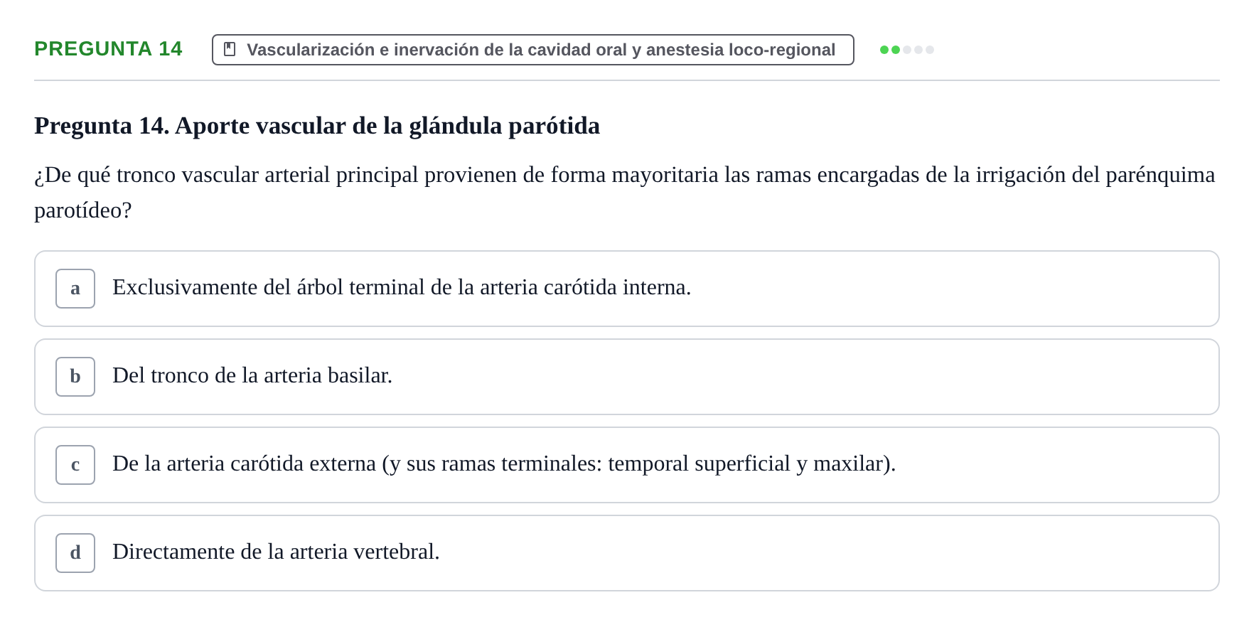Enunciado: Pregunta 14