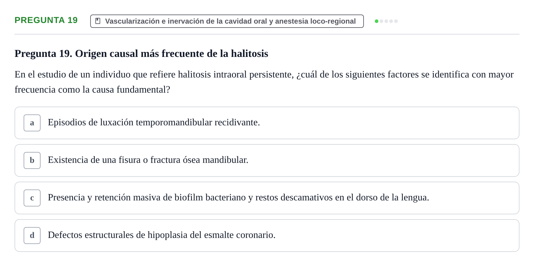 Enunciado: Pregunta 19
